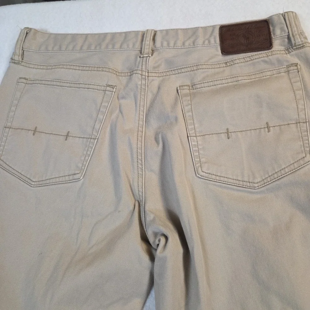 Polo Ralph Lauren Jeans Mens 32x32 Beige Stretch Slim Straight Fit 5 Pocket